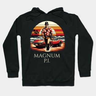 Magnum PI Tribute - Movie Series Magnum P I  Tribute - Higgins - Rick -  Selleck Tribute - Tom Tribute Magnum Series - Miami - Beach Hoodie